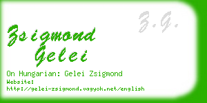 zsigmond gelei business card